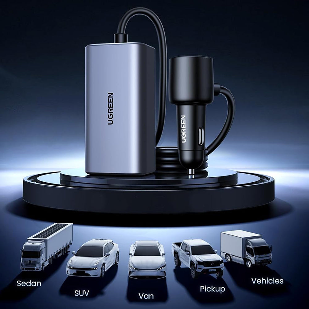 UGREEN EC706 Billader, 150W, 5A, 1 x USB-A - 3 x USB-C, Svart