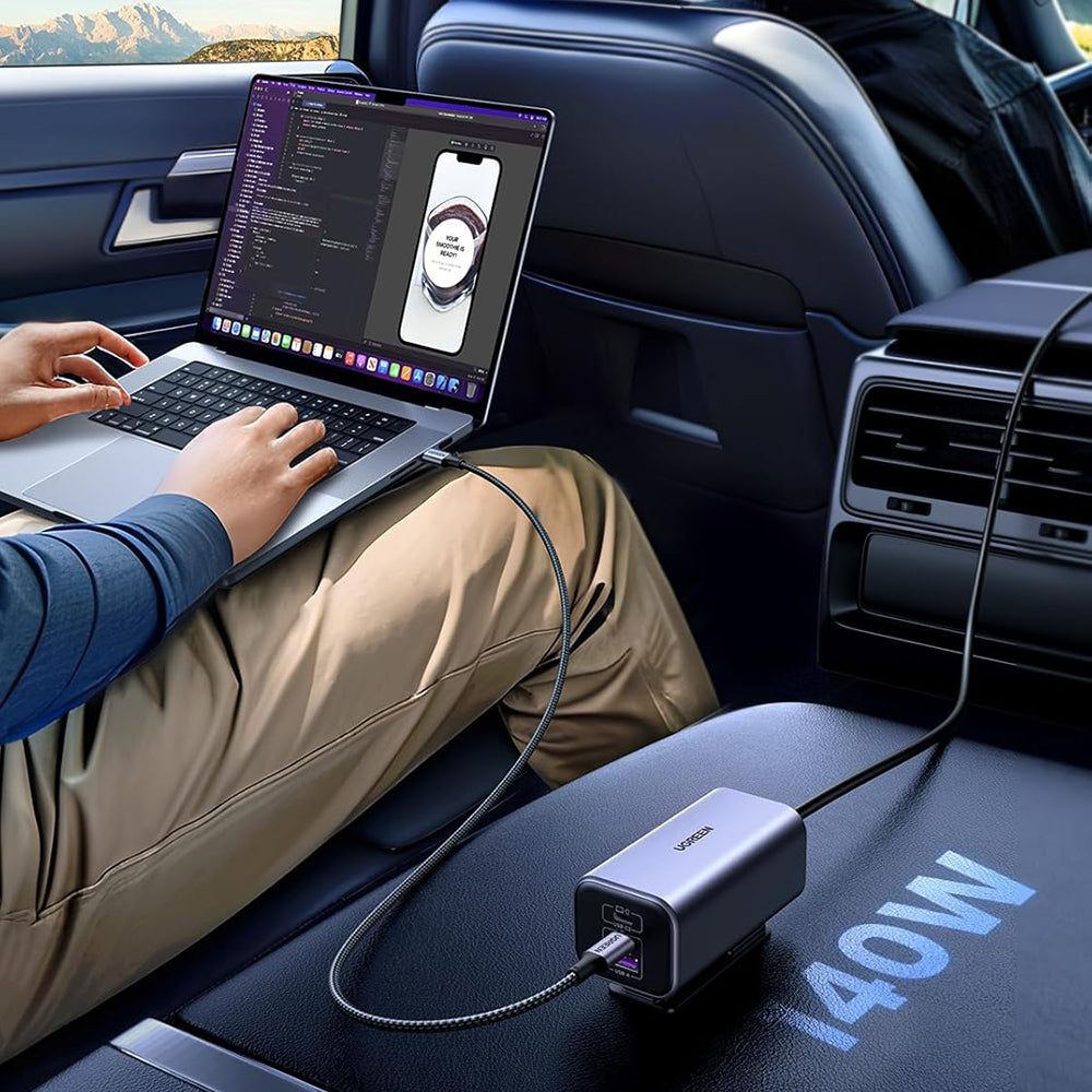 UGREEN EC706 Billader, 150W, 5A, 1 x USB-A - 3 x USB-C, Svart
