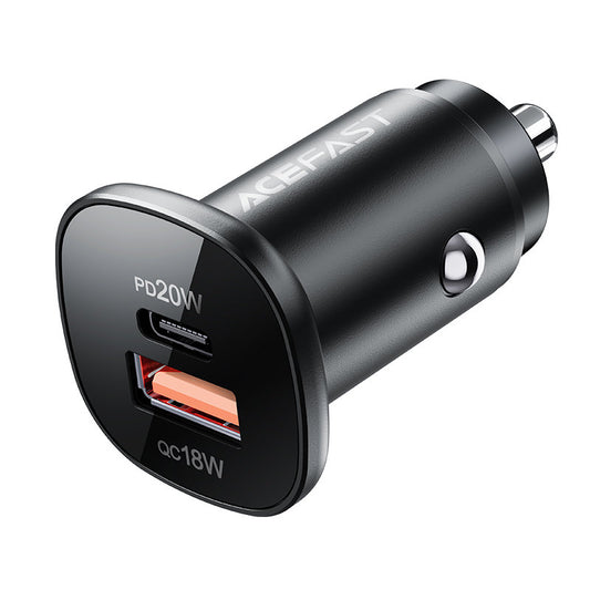 Bilader Acefast B1, 38W, 3A, 1 x USB-A - 1 x USB-C, Svart