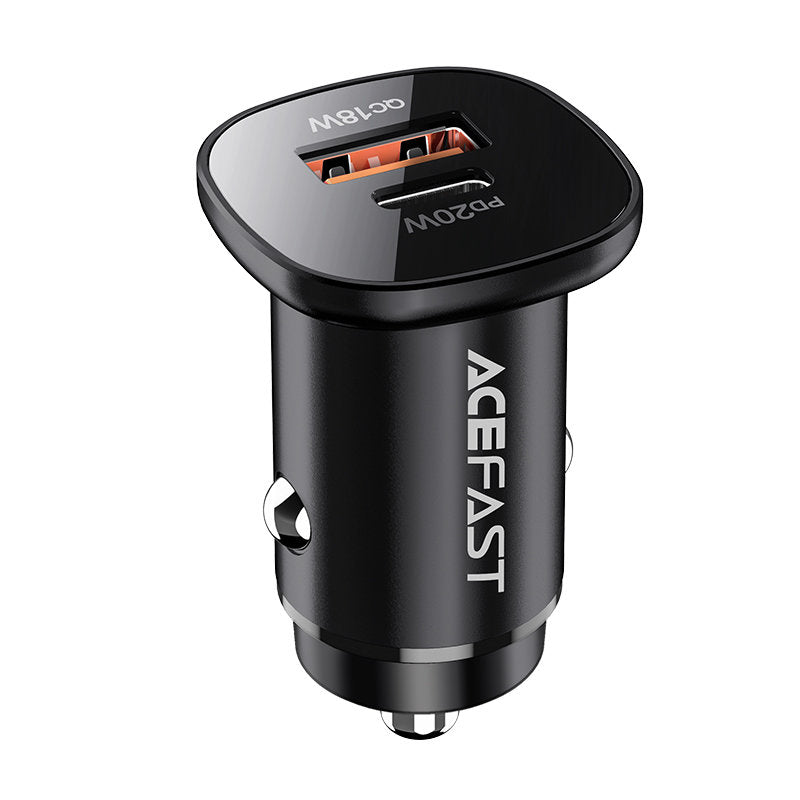 Bilader Acefast B1, 38W, 3A, 1 x USB-A - 1 x USB-C, Svart