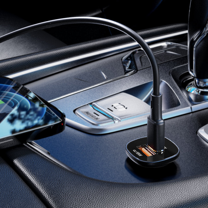 Bilader Acefast B1, 38W, 3A, 1 x USB-A - 1 x USB-C, Svart