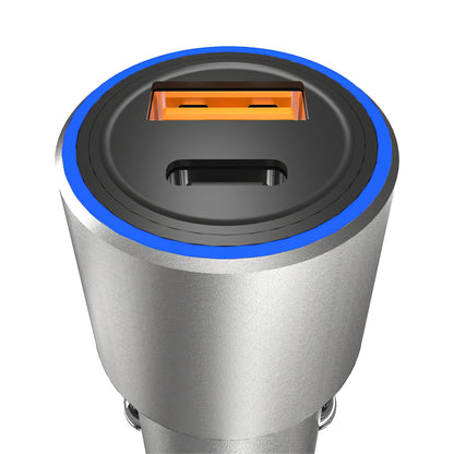 USB Billader Dudao R4PQ, 1 X USB - 1 X USB Type-C, 22,5 W, Quick Charge - Power Delivery, Grå