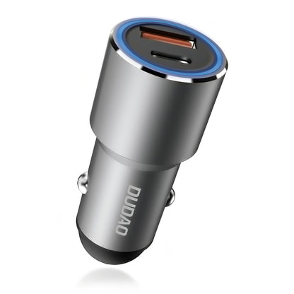 USB Billader Dudao R4PQ, 1 X USB - 1 X USB Type-C, 22,5 W, Quick Charge - Power Delivery, Grå