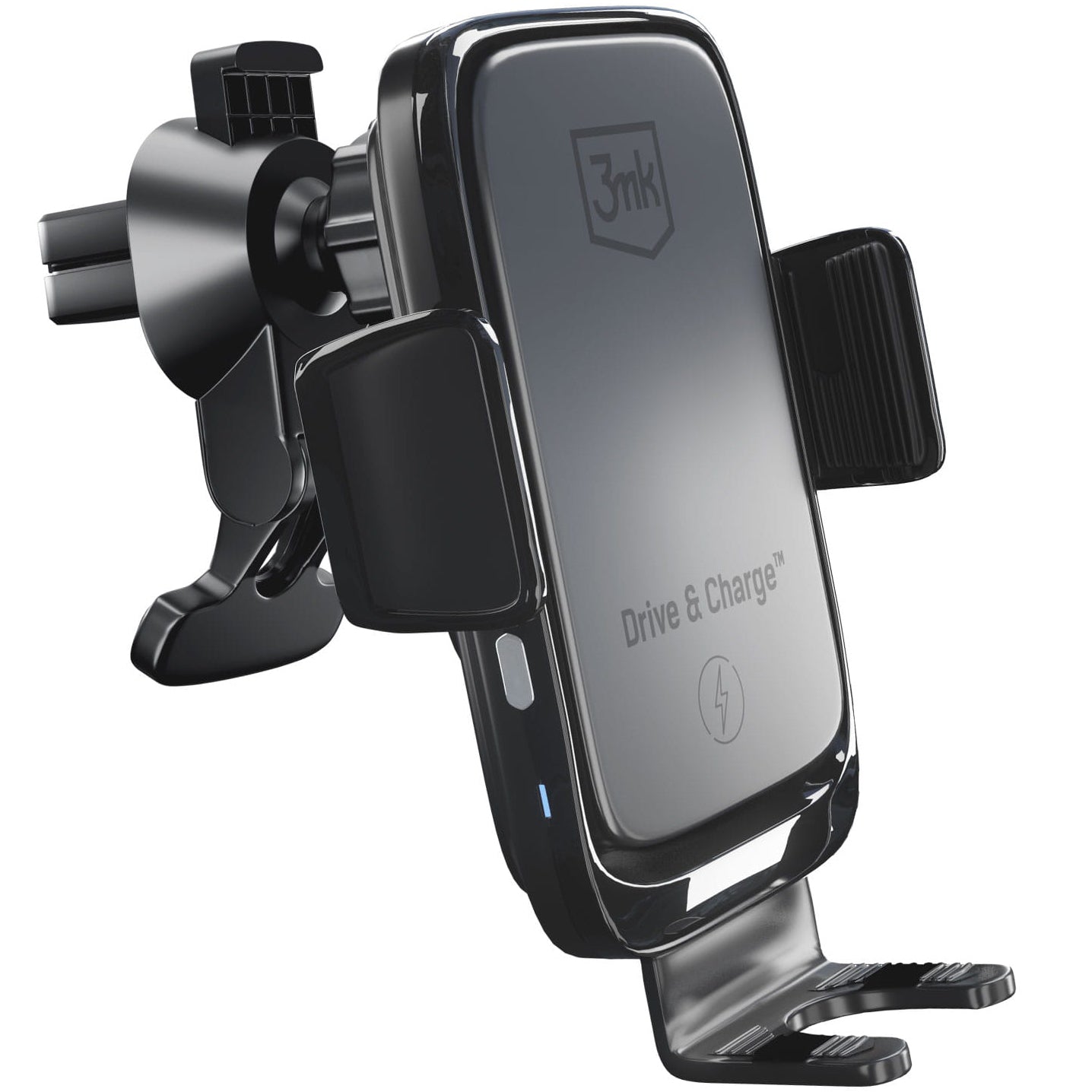 Trådløs Bil Lader 3MK Drive&Charge, 15W, 1.67A, Svart