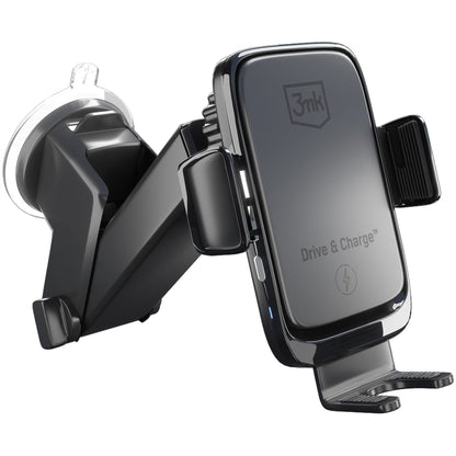 Trådløs Bil Lader 3MK Drive&Charge, 15W, 1.67A, Svart