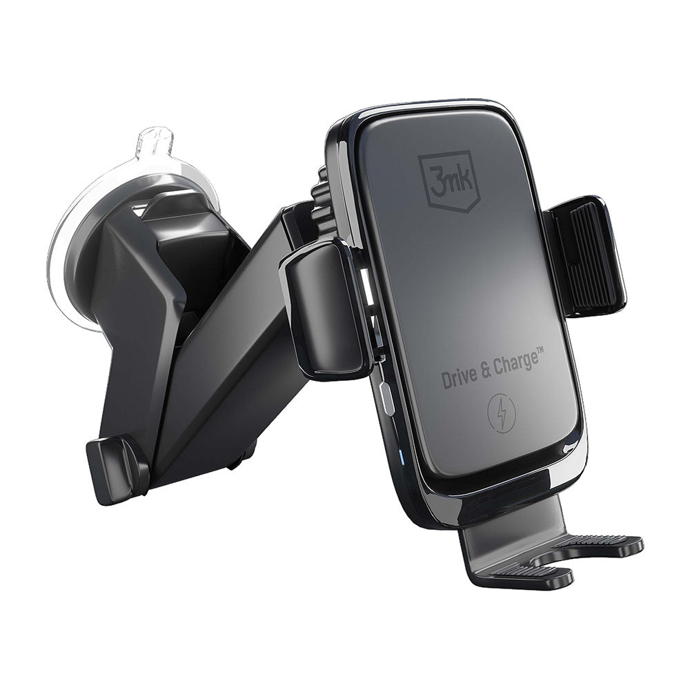 Trådløs Bil Lader 3MK Drive&Charge, 15W, 1.67A, Svart