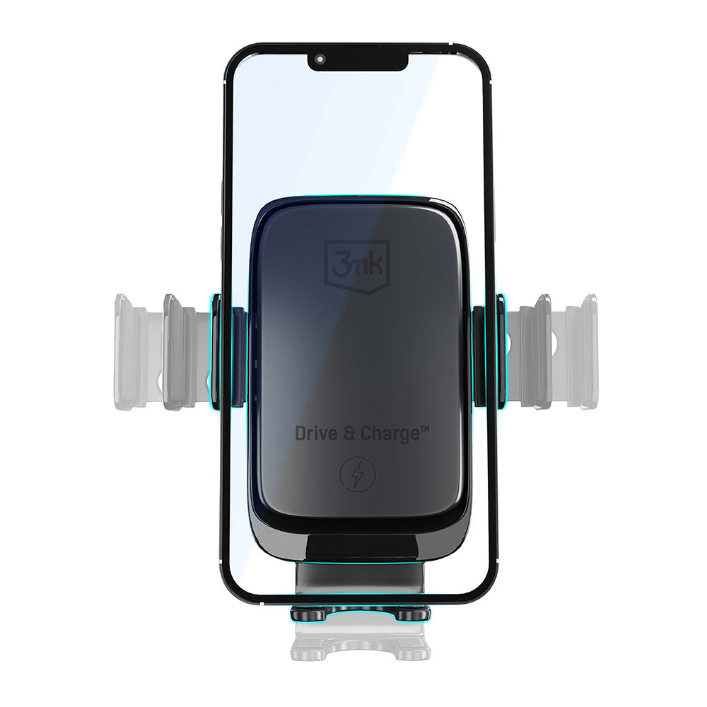 Trådløs Bil Lader 3MK Drive&Charge, 15W, 1.67A, Svart