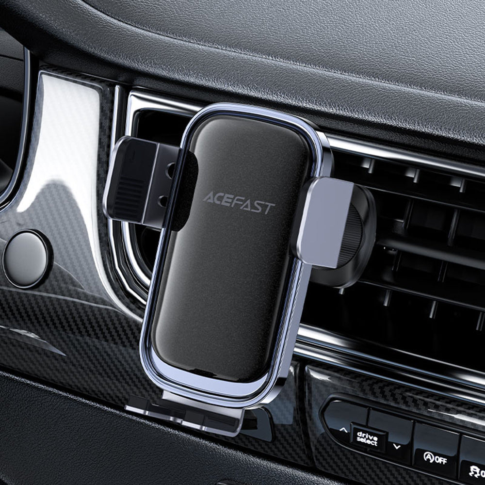 Trådløs Bil Lader Acefast D39 med Solcellepanel, 15W, 1.67A, Svart
