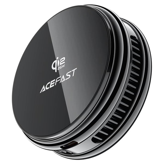 Acefast E47 2i1 trådløs nettverkslader, 25W, svart