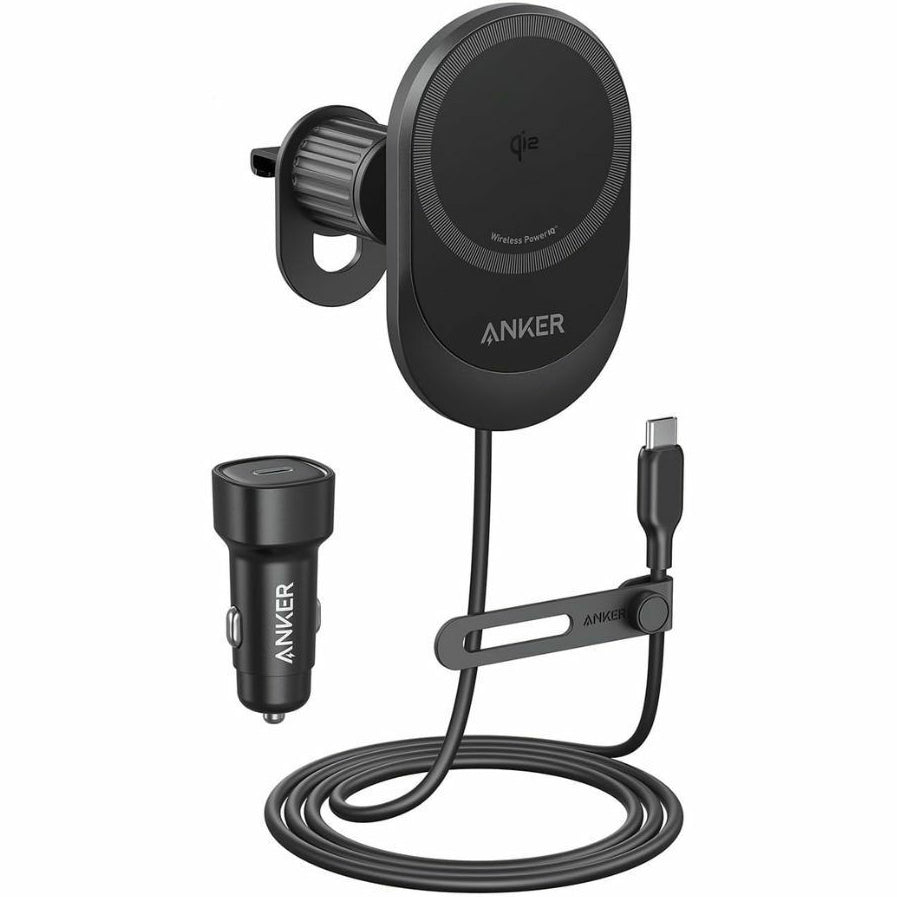 Anker MagGo trådløs bilopplader, 15W, 1.67A, Svart B2932G11