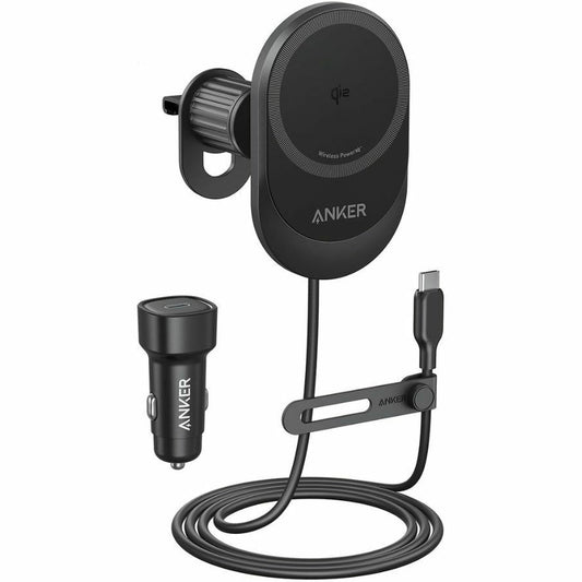Anker MagGo trådløs bilopplader, 15W, 1.67A, Svart B2932G11