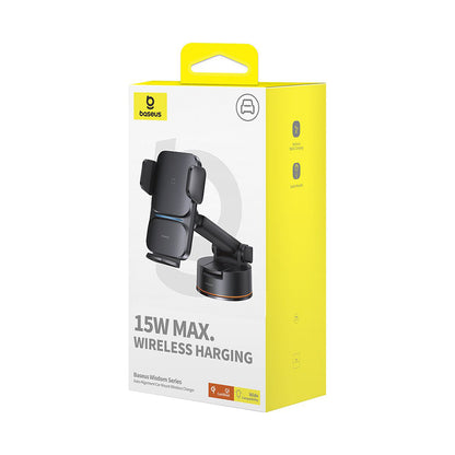 Baseus Wisdom Dash trådløs bilopplader, 15W, 1.67A, Svart C40344901113-Z1