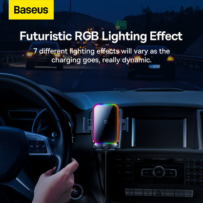 Trådløs Bilader Baseus Halo, 15W, 1.67A, Svart SUDD000001