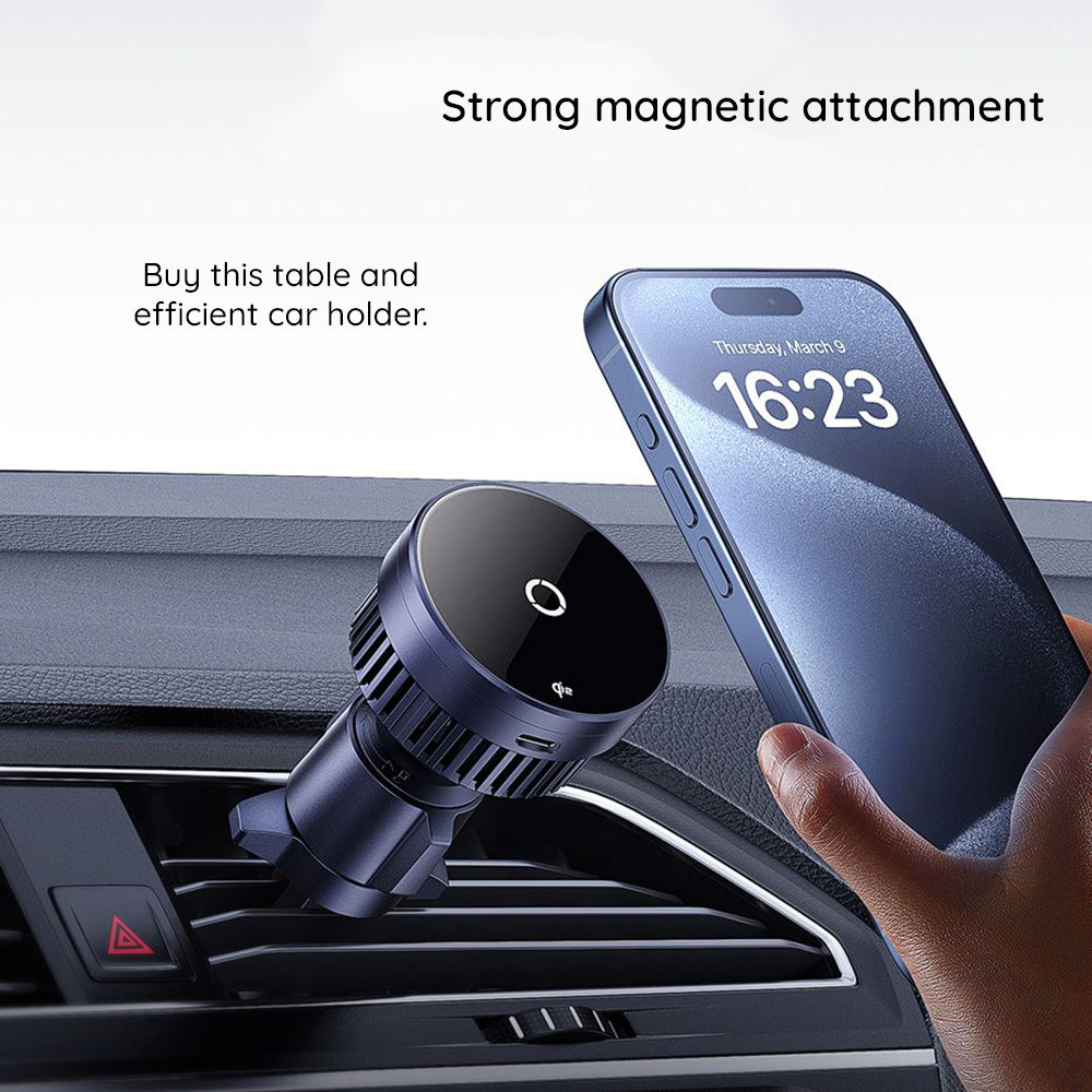 Baseus MagPro trådløs bilopplader, 15W, 1.67A, Svart C40164100121-01