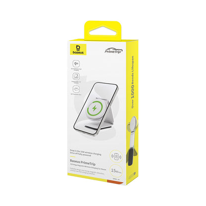 Incarcator Auto Wireless Baseus PrimeTrip C02, 15W, 1.67A, Sølv C40169003211-00