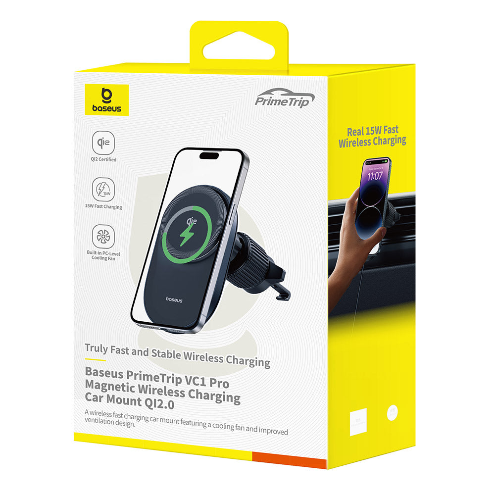 Trådløs Bil Lader Baseus PrimeTrip VC1 Pro, 15W, 1.67A, Svart C40141000111-00