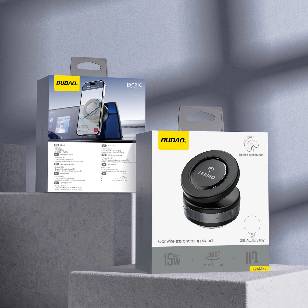 Trådløs billader Dudao F24Max, 15W, 1.67A, svart