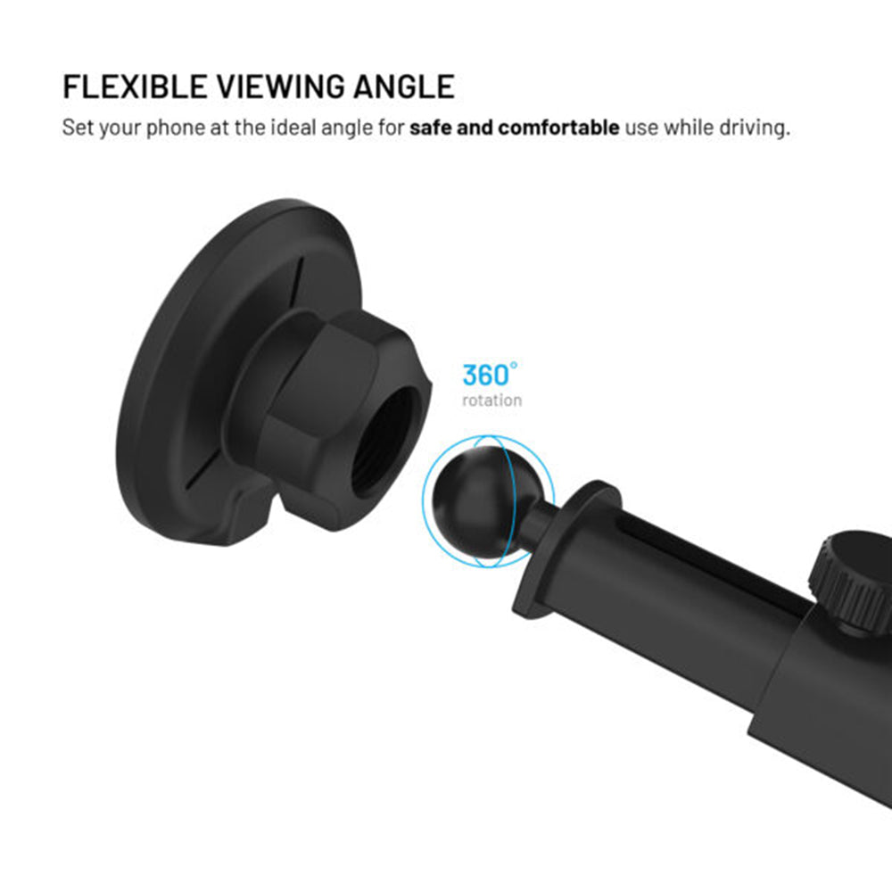 Trådløs Bil Lader Fixed MagRound 2 XL, 15W, 1.67A, Svart