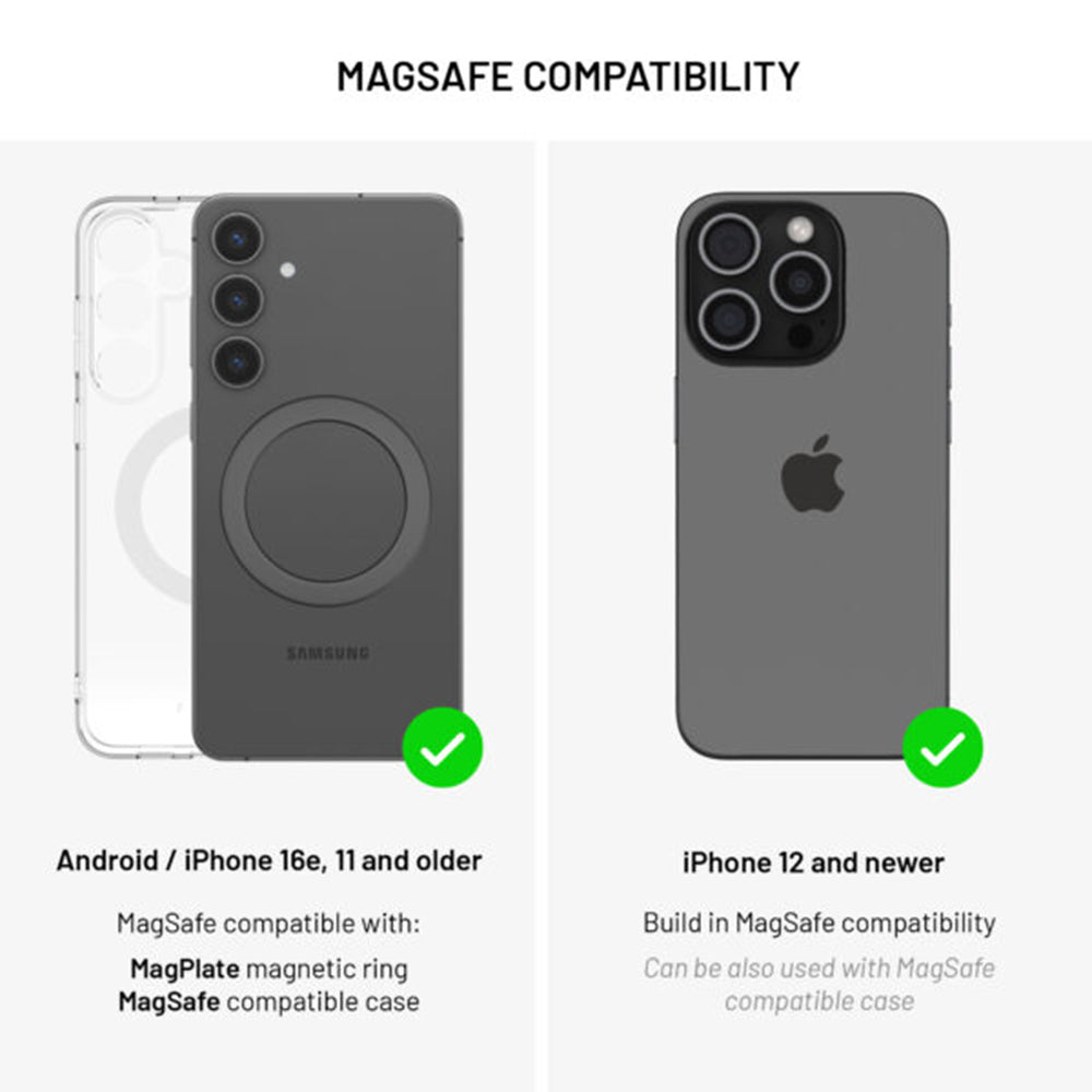 Trådløs Bil Lader Fixed MagRound 2 XL, 15W, 1.67A, Svart