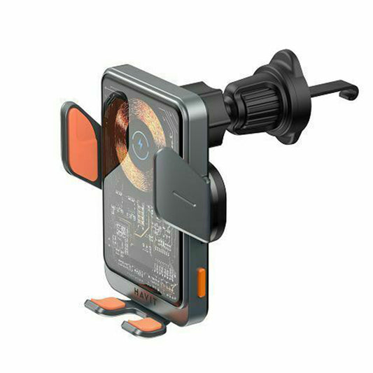 Trådløs Bil Lader HAVIT W3033, 15W, 1.67A, Svart Sølv