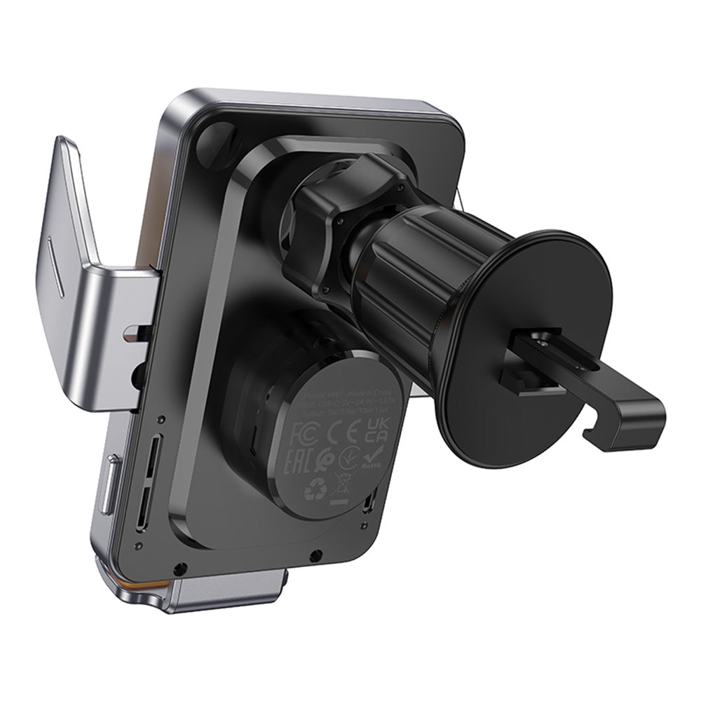 Trådløs Bil Lader HOCO HW7, 15W, 1.67A, Svart