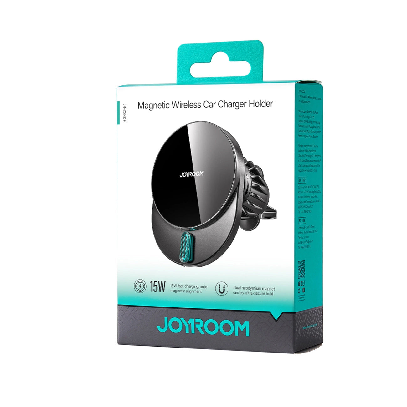 Trådløs bilader Joyroom JR-ZS409, 15W, 1.67A, Svart