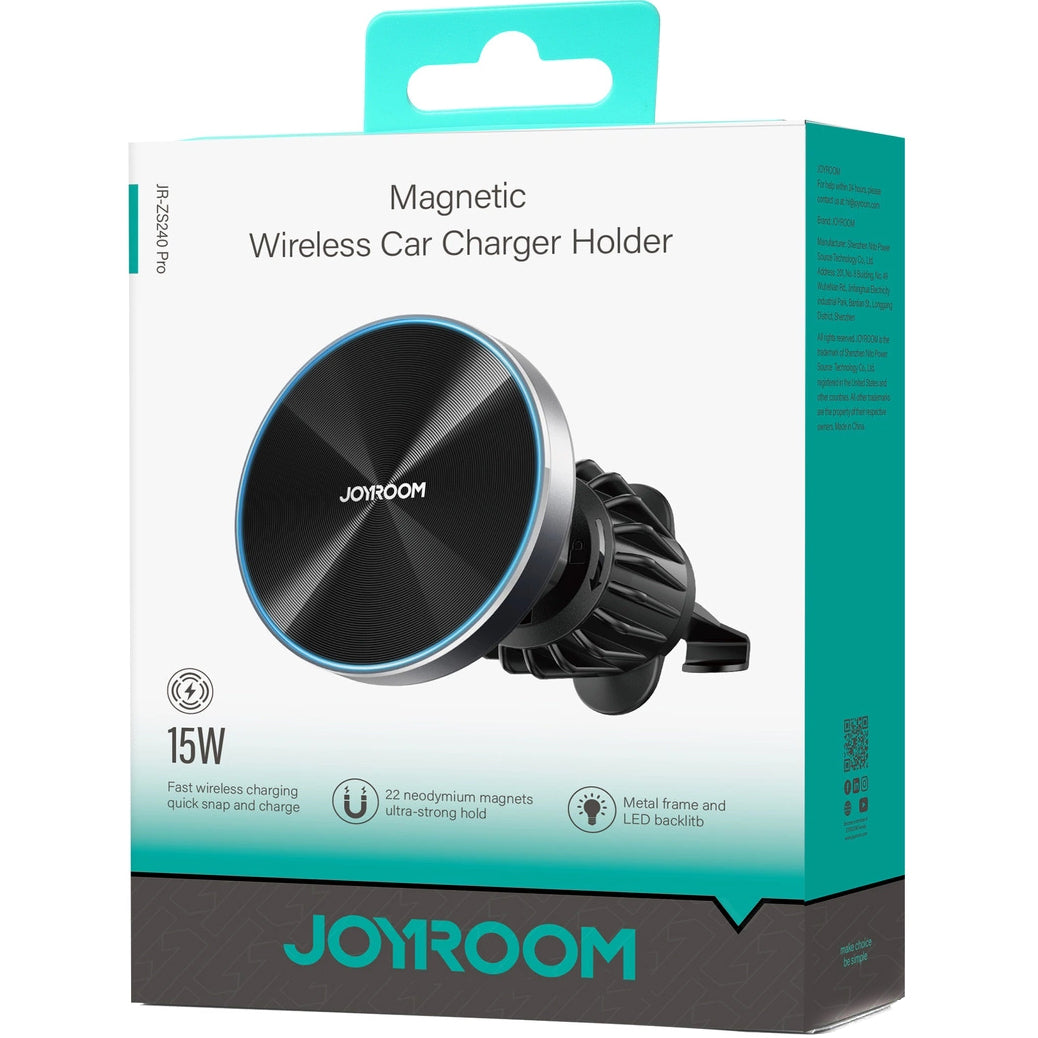 Trådløs Bil Lader Joyroom JR-ZS240 Pro, 15W, 1.67A, Svart