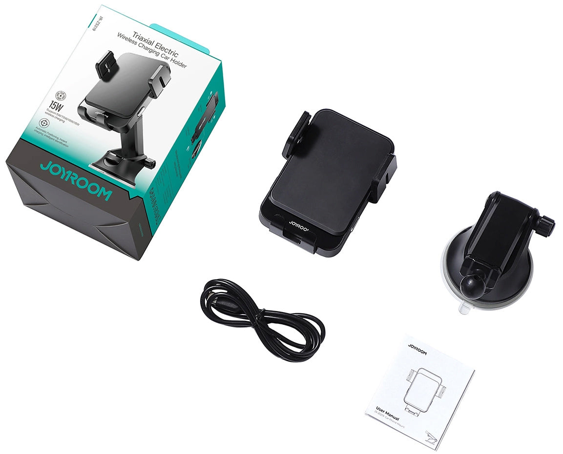Trådløs Bil Lader Joyroom JR-ZS219, 15W, 1.67A, Svart