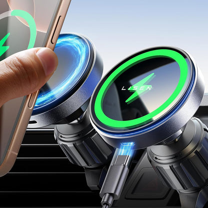 Lisen trådløs bilopplader, 15W, 1.67A, Svart YL0223070007