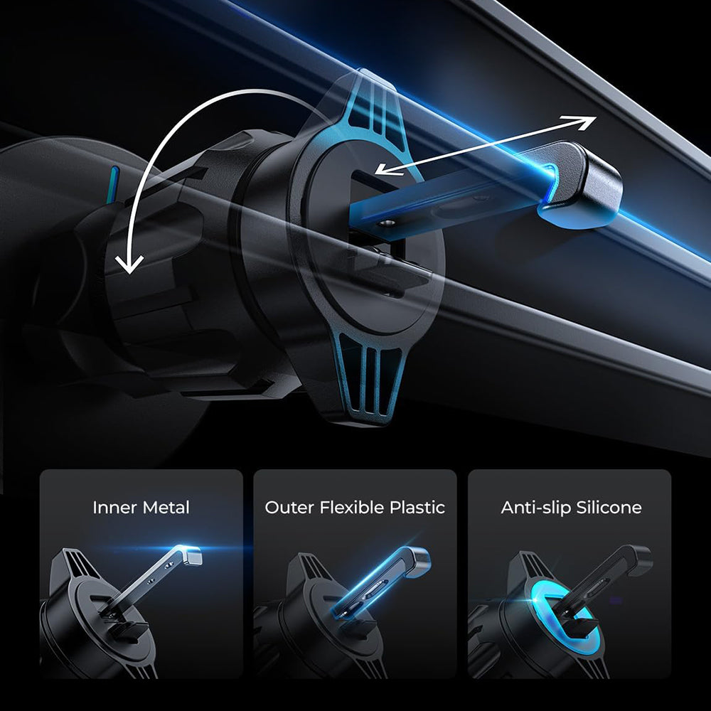 Lisen trådløs bilopplader, 15W, 1.67A, Svart YL0223070007