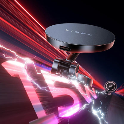 Trådløs Bil Lader Lisen, 15W, 1.67A, Svart YL0223090006