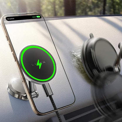 Trådløs Bil Lader Lisen, 15W, 1.67A, Svart YL0223090006