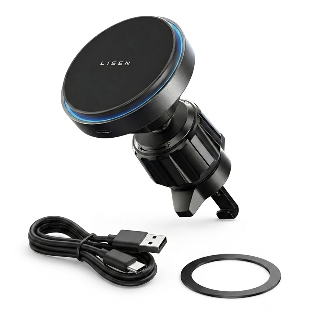 Trådløs billader Lisen, 15W, 1.67A, svart YL0225070006