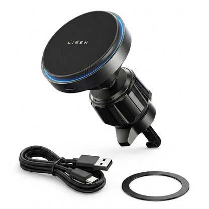 Trådløs billader Lisen, 15W, 1.67A, svart YL0225070006