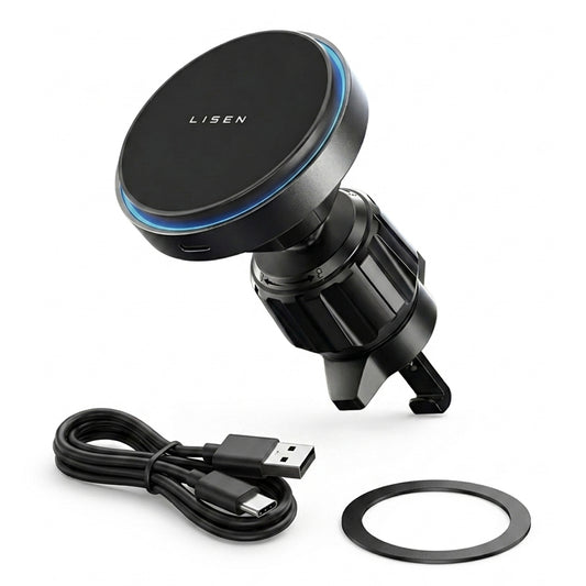 Trådløs billader Lisen, 15W, 1.67A, svart YL0225070006