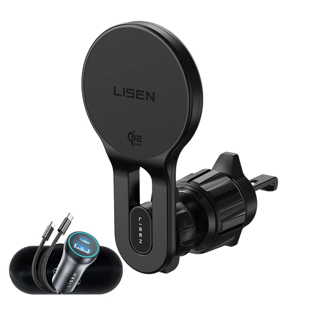 Trådløs billader Lisen W704 Pro, 25W, svart YL0225090003