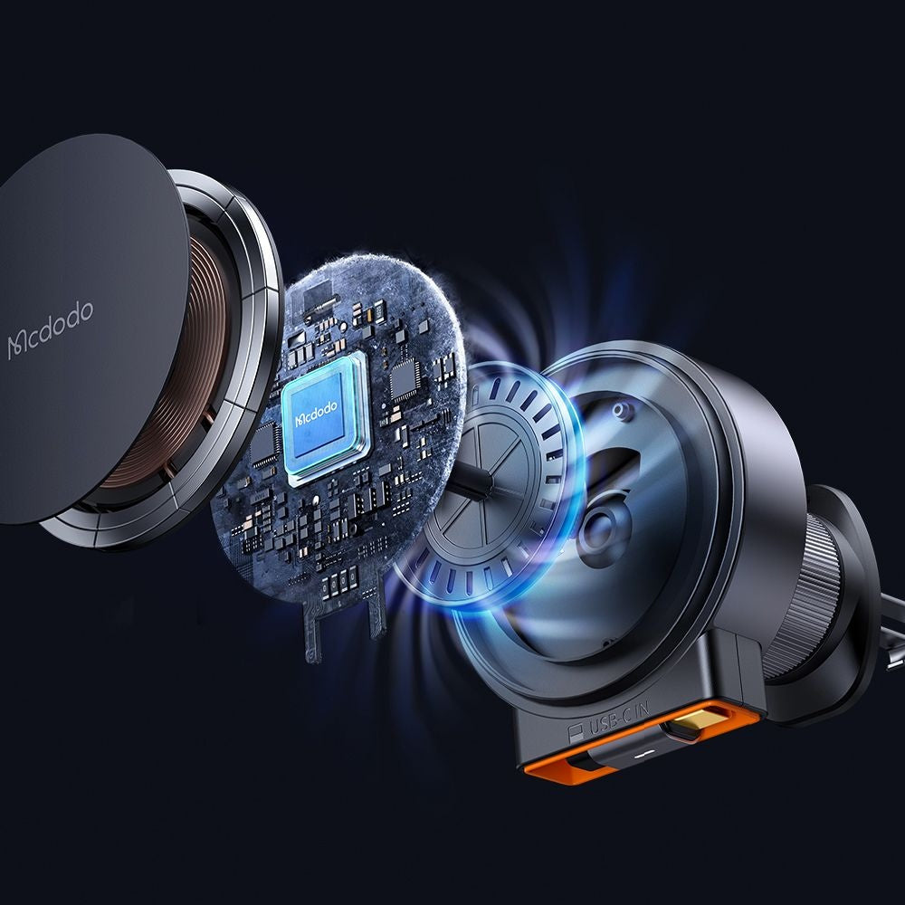 Trådløs Bil Lader McDodo CH-0090, 15W, 1.67A, Svart