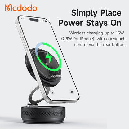 Trådløs billader McDodo CH-8610, 15W, 1.67A, Svart