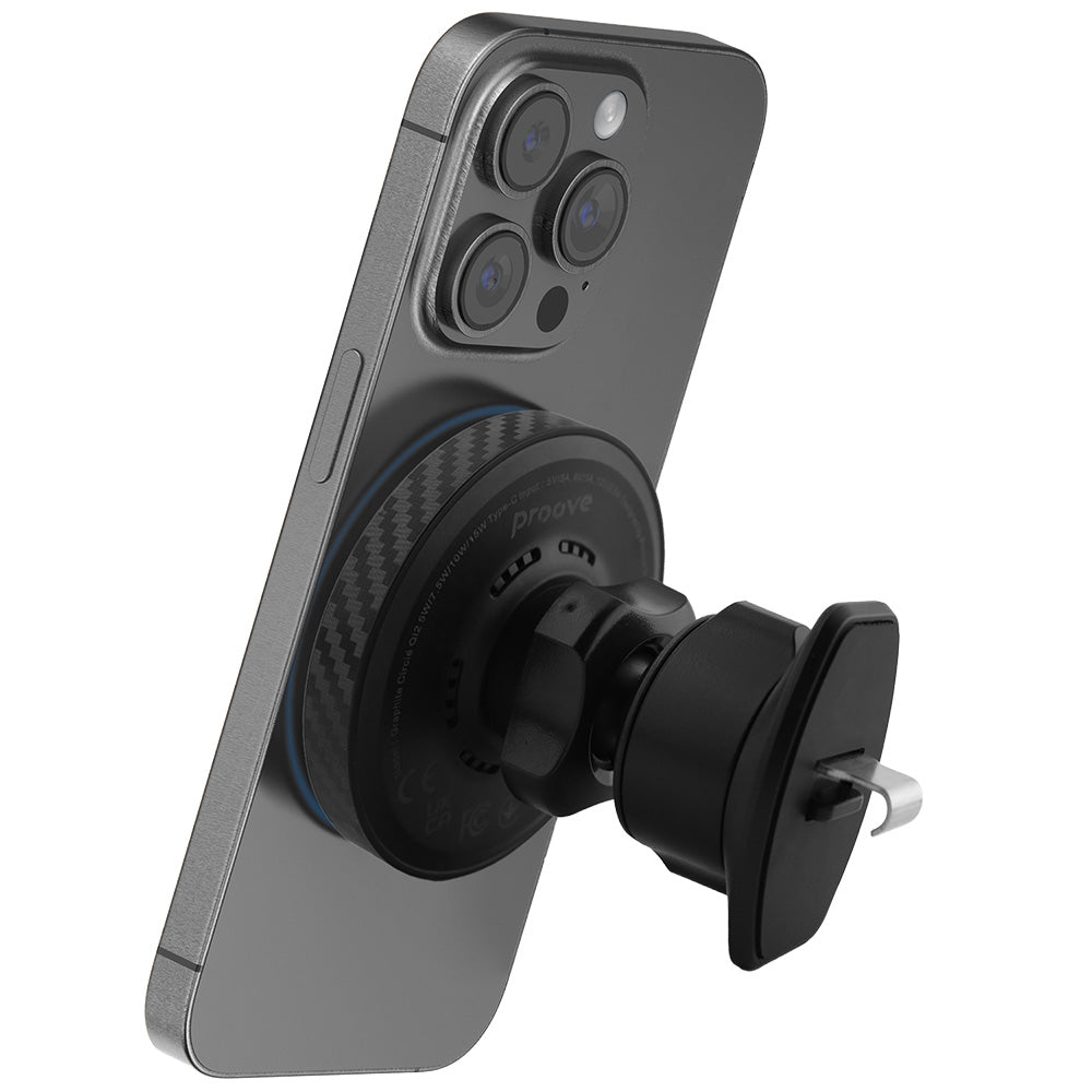 Trådløs Bil Lader Proove Graphite Circle, 15W, 1.67A, Svart WHGC15010001