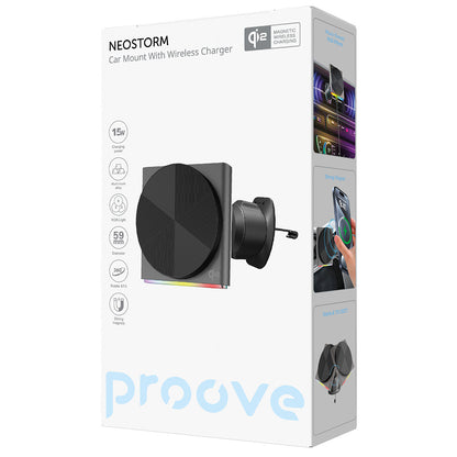 Trådløs Bil Lader Proove Neostorm, 15W, 1.67A, Grå WHNS15002003