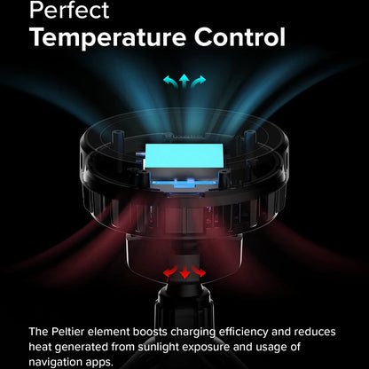 Trådløs Bil Lader Ringke, 15W, 1.67A, Svart