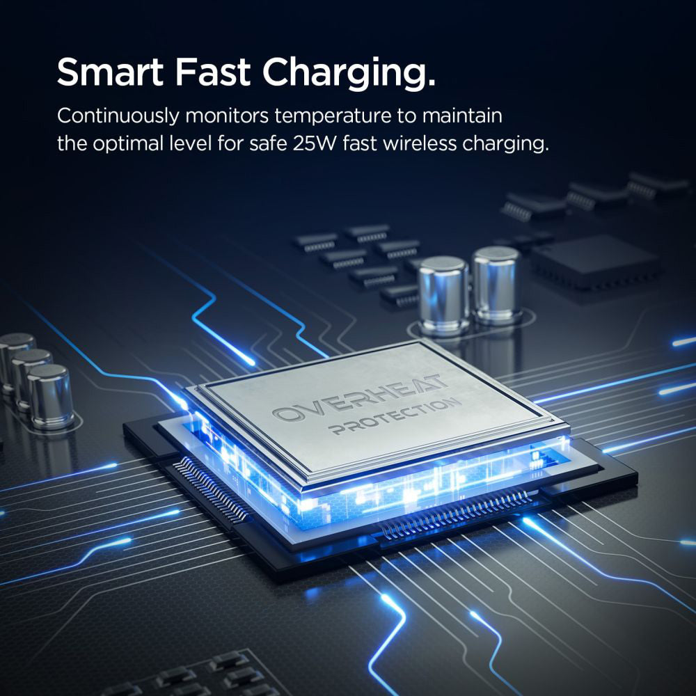 Trådløs Bil Lader Spigen Essential, 25W, 1.67A, Svart