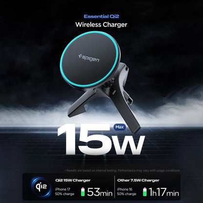 Trådløs Bil Lader Spigen EV15MAQ Essential, 15W, 1.67A, Svart ACP10513