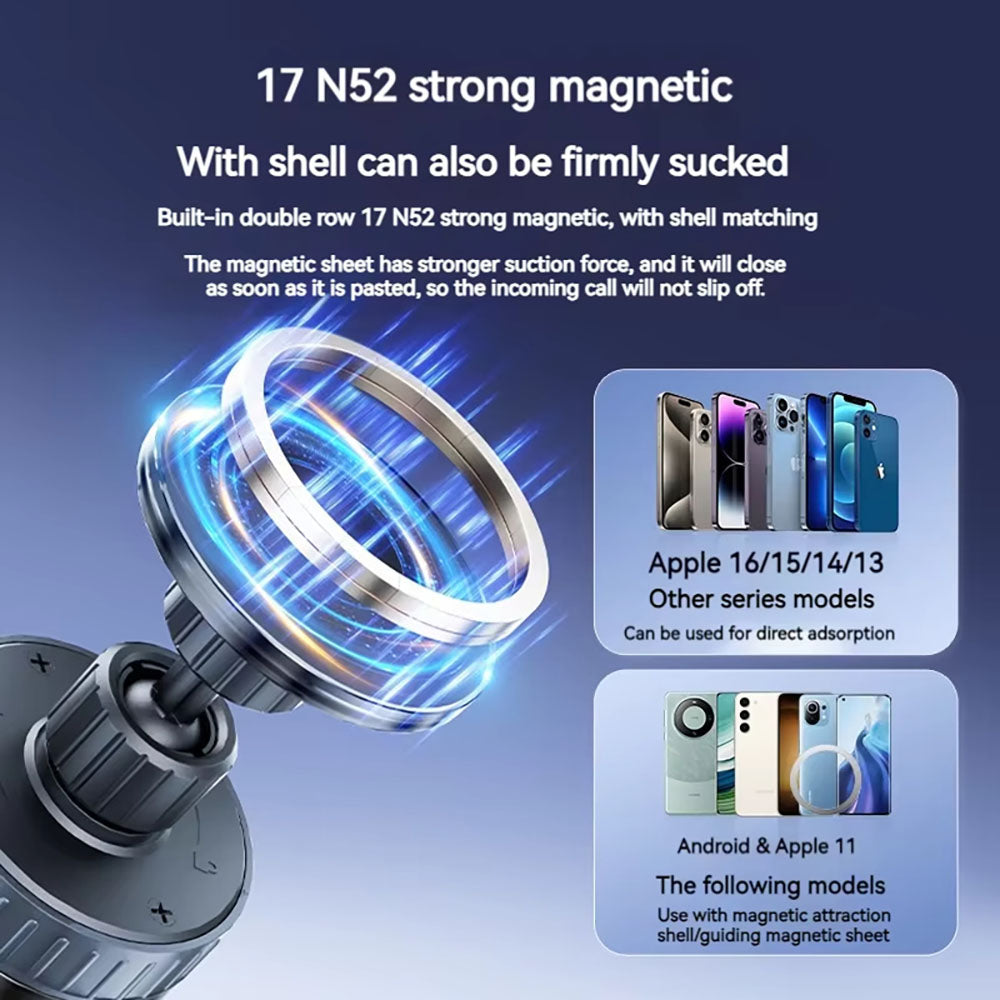 Trådløs Bil Lader Techsuit HOLD253, 15W, 1.67A, Svart