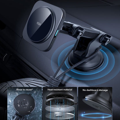 Trådløs Bil Lader ESR Halolock Dash, 15W, 1.67A, Svart