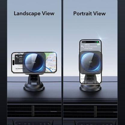 Trådløs Bil Lader ESR Halolock Dash, 15W, 1.67A, Svart