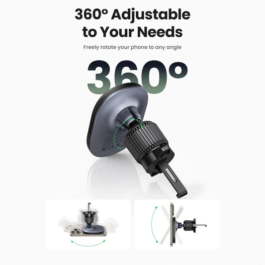 UGREEN CD345 Vent Trådløs Billader, 15W, 1.67A, Svart