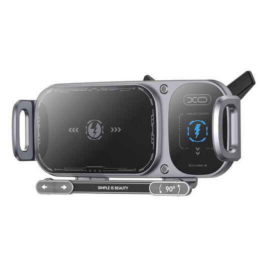 Trådløs Bil Lader XO Design WX041, 15W, 1.67A, Svart