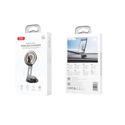 Trådløs Bil Lader XO Design CX036, 15W, 1.67A, Svart