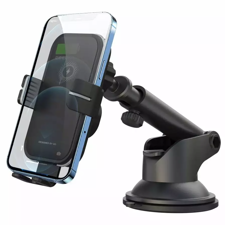 Trådløs Bil Lader XO Design WX027, 15W, 1.67A, Svart